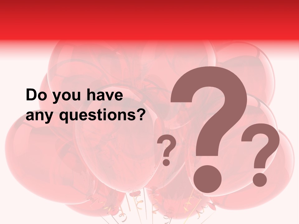 Glossy Helium Balloons Balloon PowerPoint Template