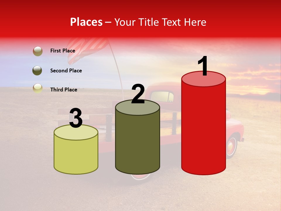 Vehicle Country Red PowerPoint Template