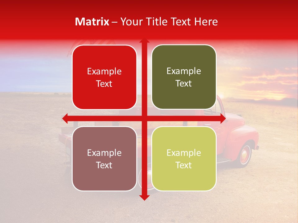 Vehicle Country Red PowerPoint Template