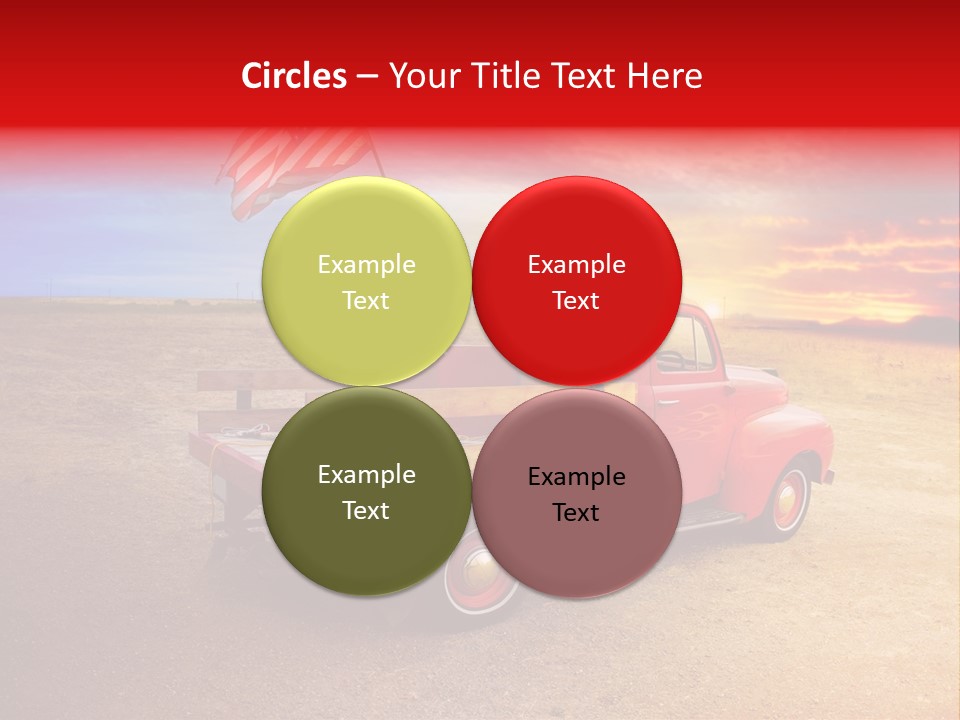 Vehicle Country Red PowerPoint Template