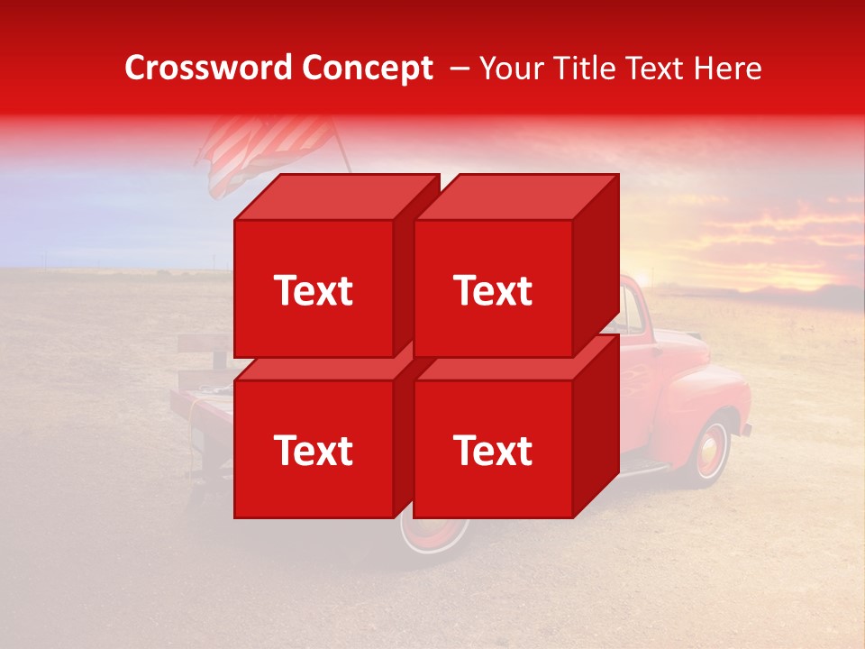 Vehicle Country Red PowerPoint Template