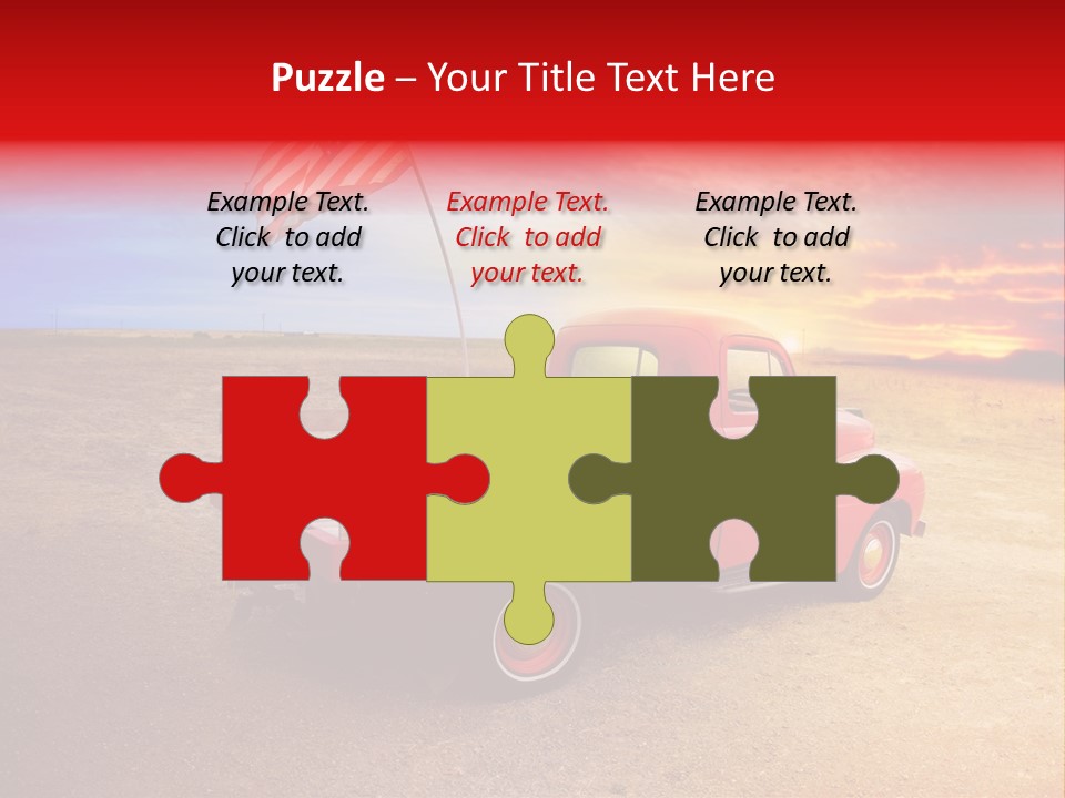 Vehicle Country Red PowerPoint Template