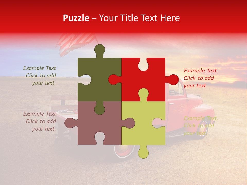 Vehicle Country Red PowerPoint Template