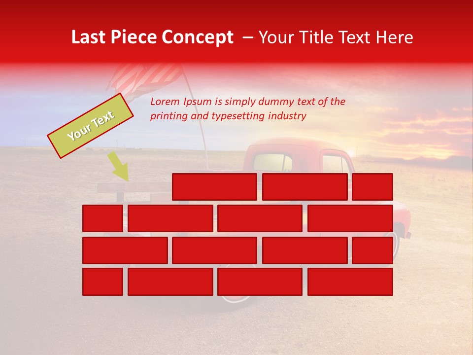 Vehicle Country Red PowerPoint Template