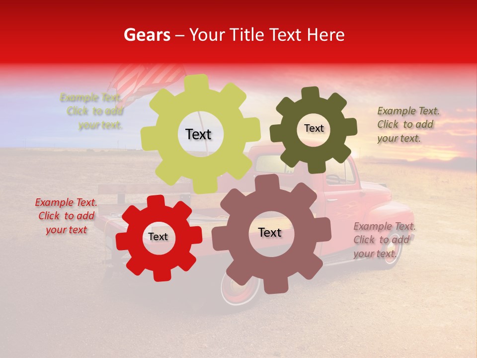 Vehicle Country Red PowerPoint Template