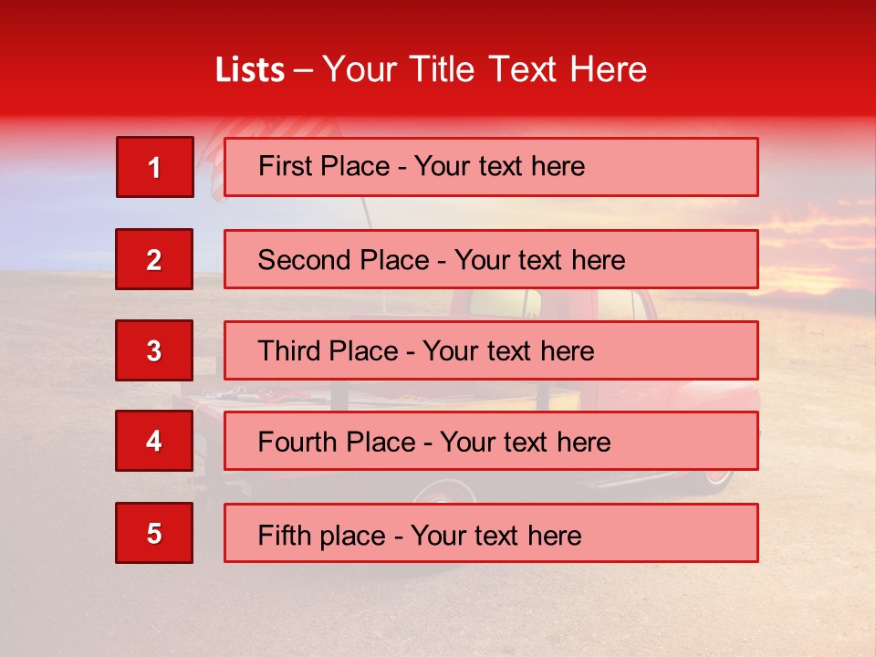 Vehicle Country Red PowerPoint Template