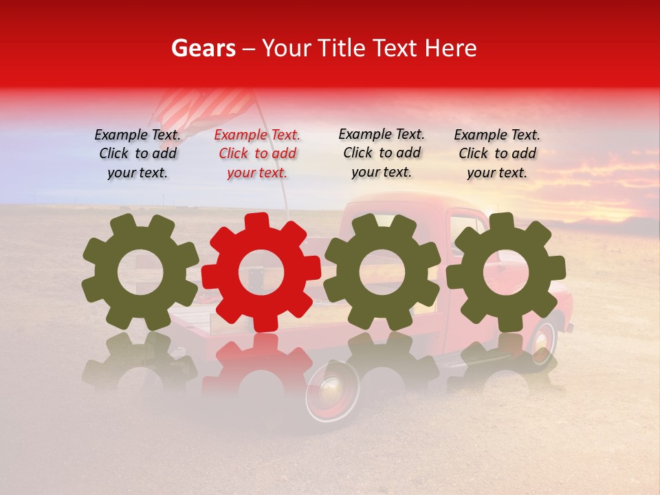 Vehicle Country Red PowerPoint Template