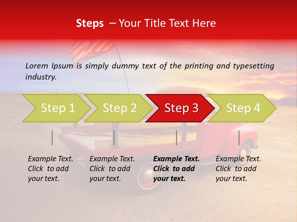 Vehicle Country Red PowerPoint Template