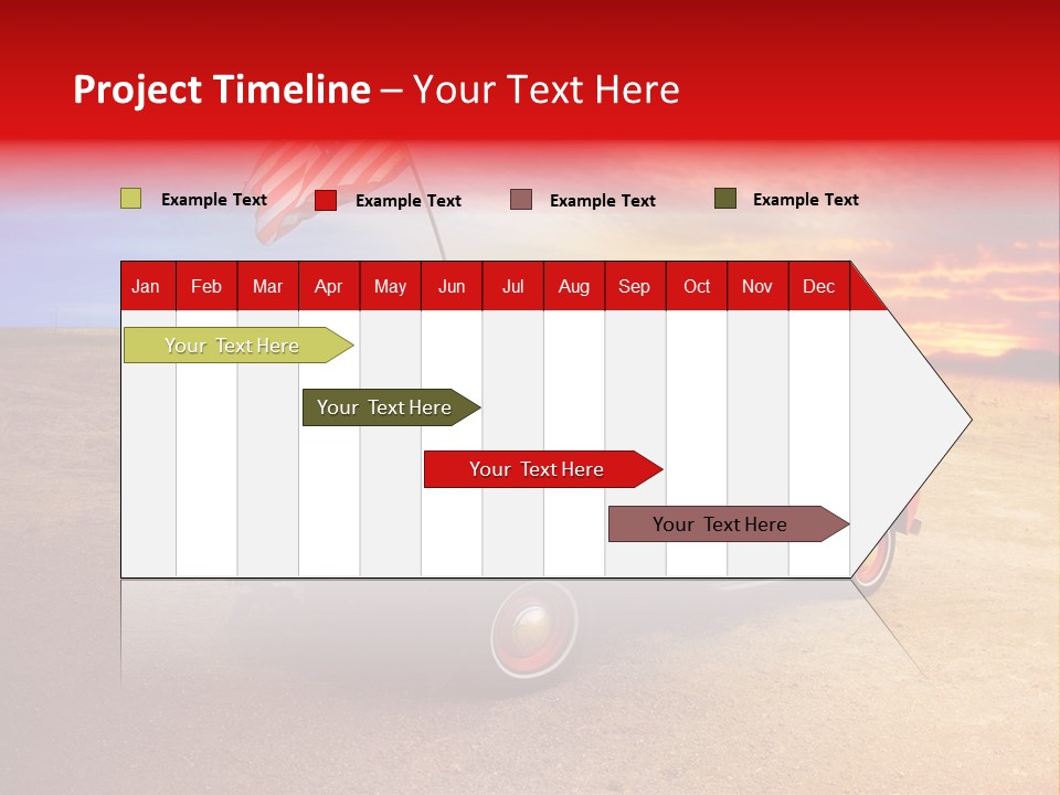 Vehicle Country Red PowerPoint Template