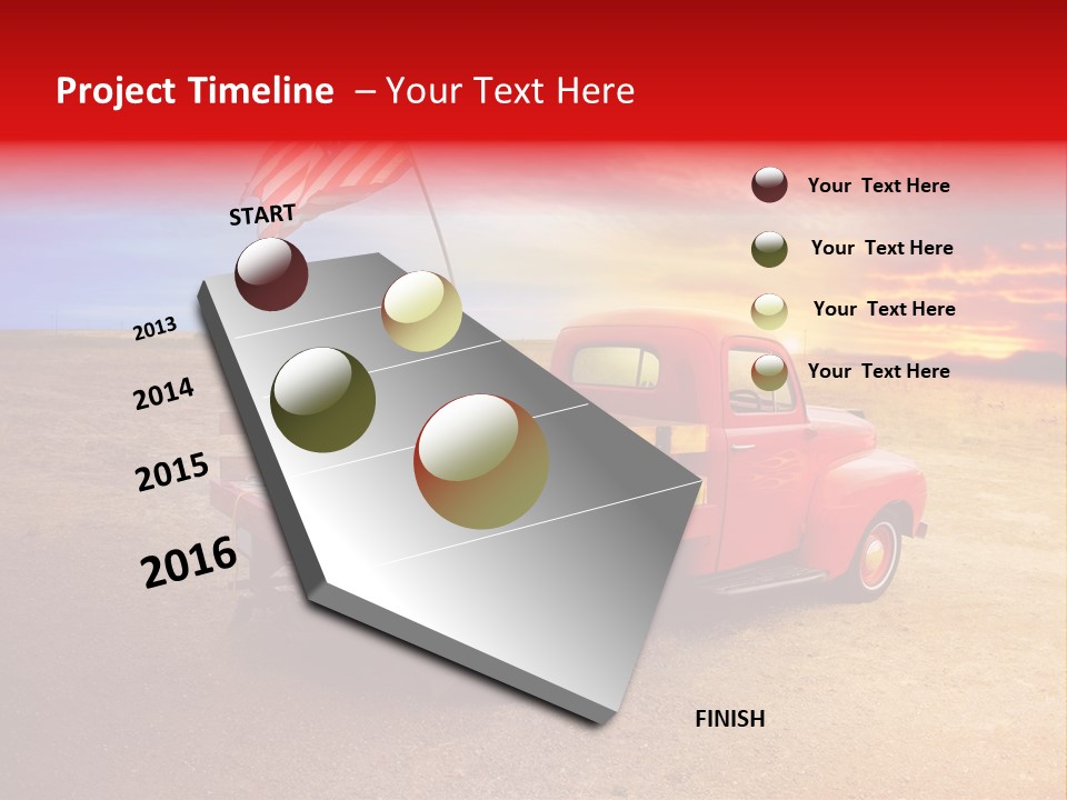 Vehicle Country Red PowerPoint Template