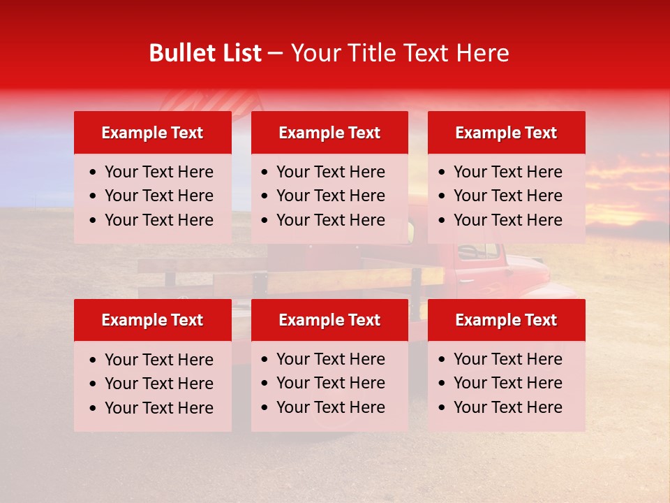 Vehicle Country Red PowerPoint Template