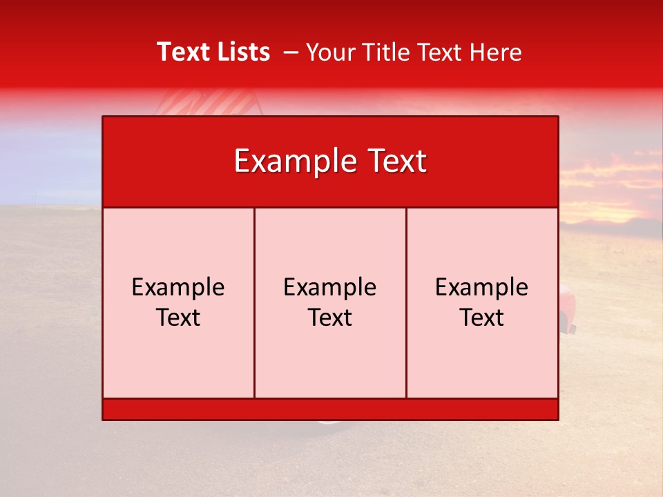 Vehicle Country Red PowerPoint Template