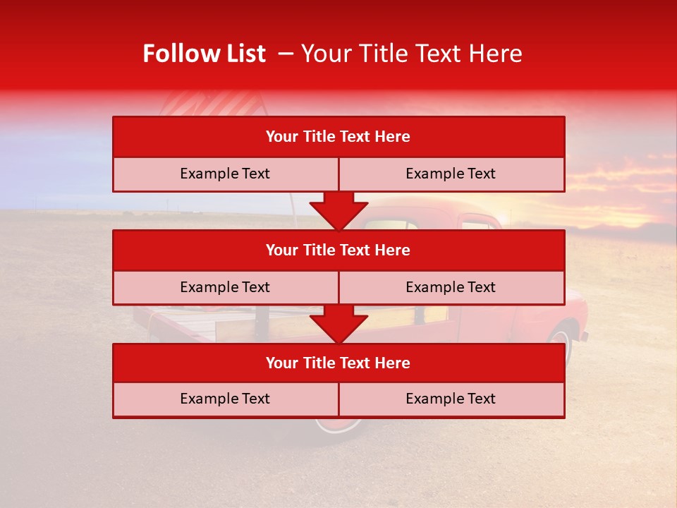 Vehicle Country Red PowerPoint Template