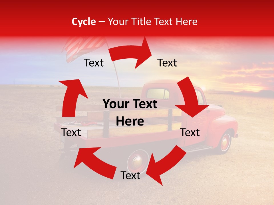 Vehicle Country Red PowerPoint Template