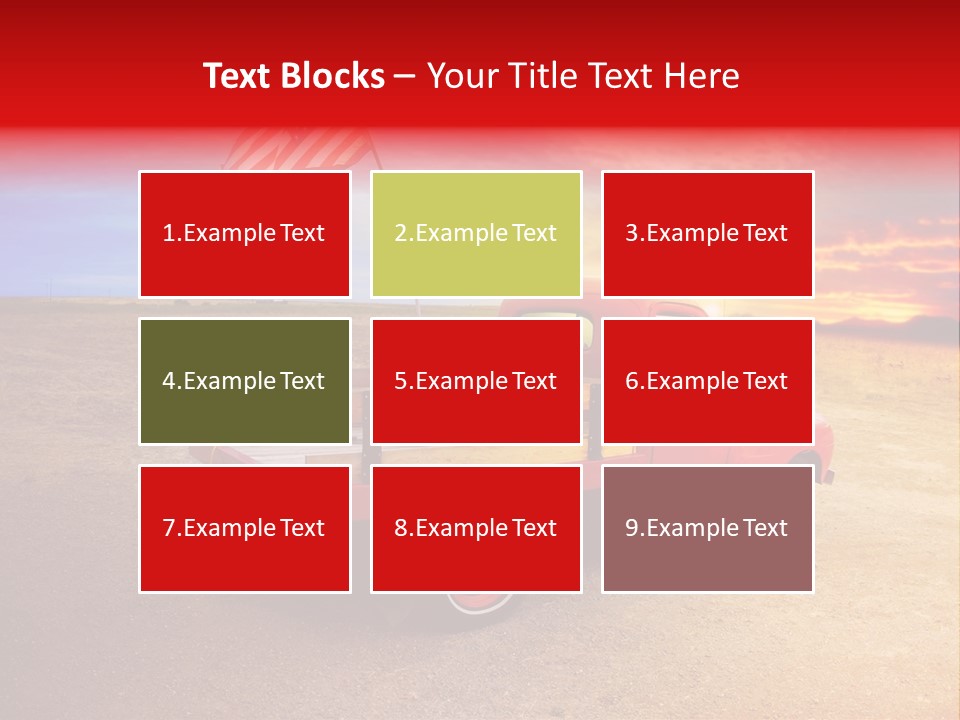 Vehicle Country Red PowerPoint Template