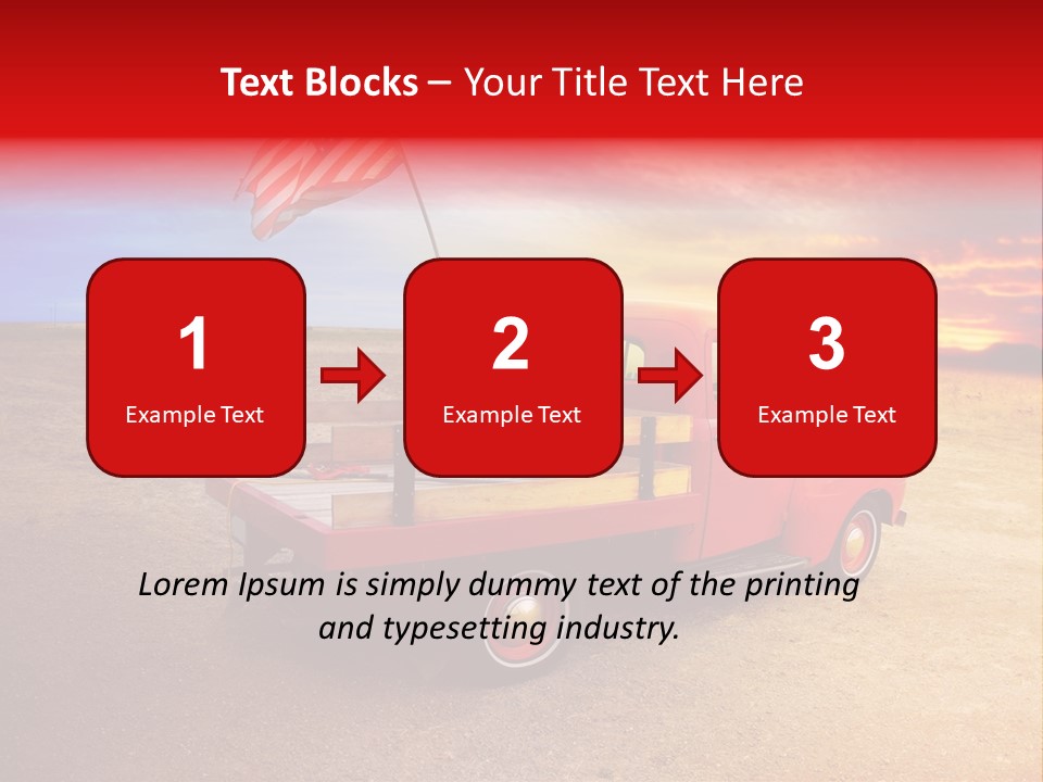 Vehicle Country Red PowerPoint Template