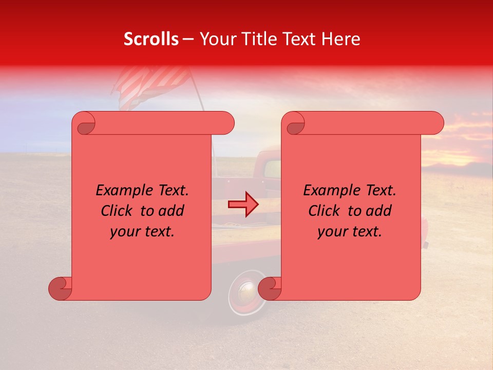 Vehicle Country Red PowerPoint Template