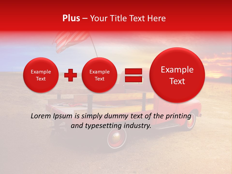Vehicle Country Red PowerPoint Template