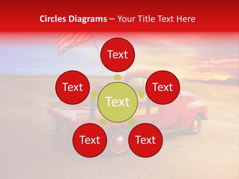 Vehicle Country Red PowerPoint Template