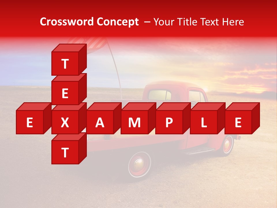 Vehicle Country Red PowerPoint Template
