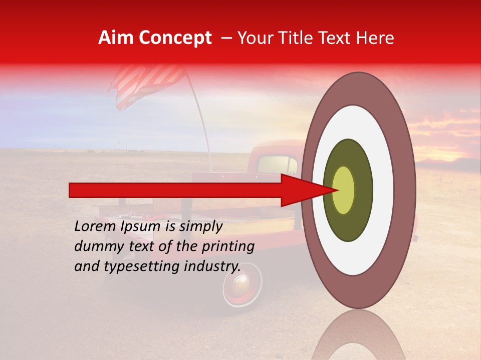Vehicle Country Red PowerPoint Template