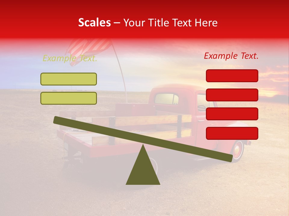 Vehicle Country Red PowerPoint Template