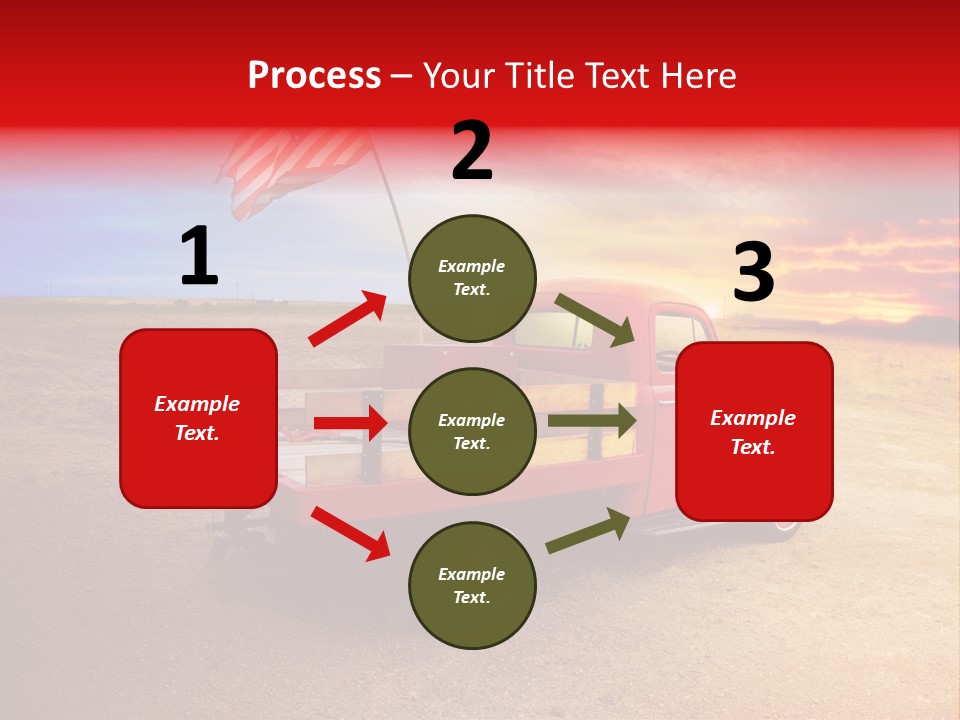 Vehicle Country Red PowerPoint Template