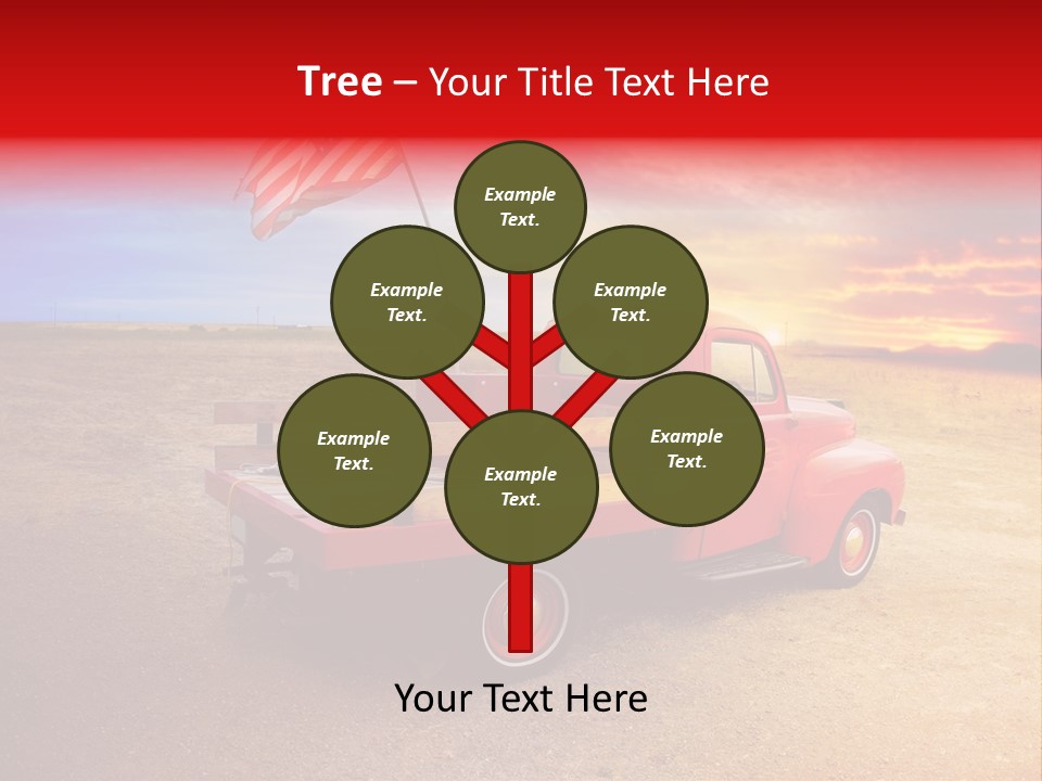 Vehicle Country Red PowerPoint Template