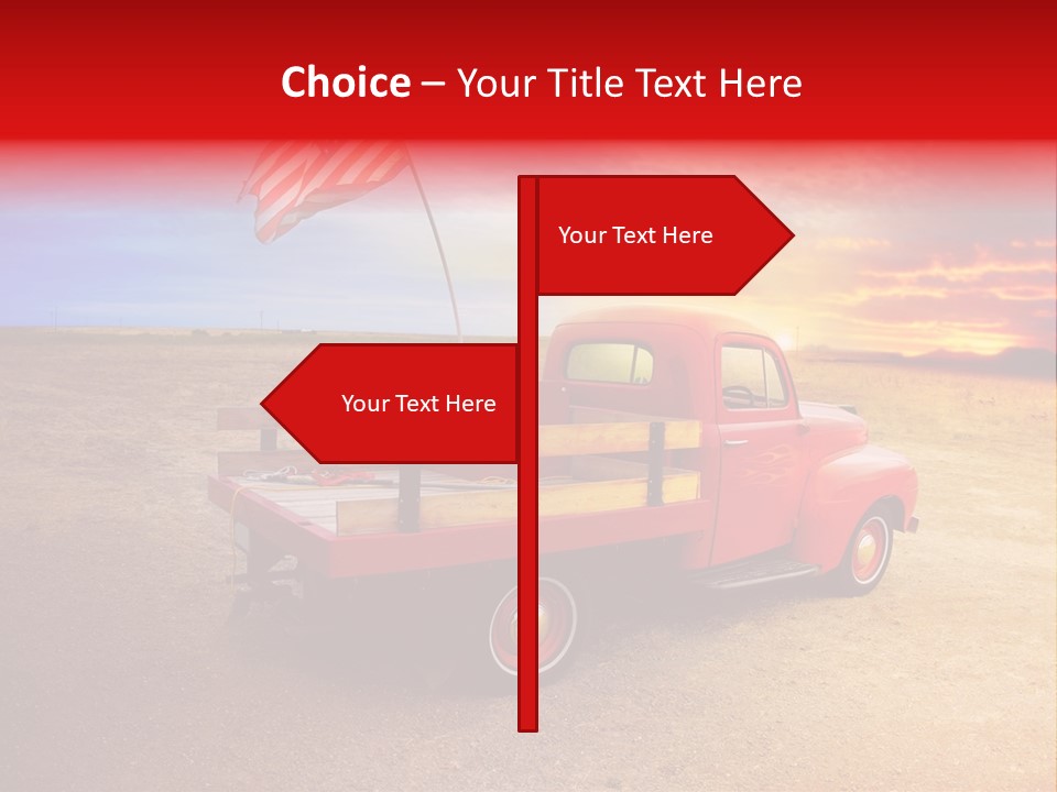 Vehicle Country Red PowerPoint Template