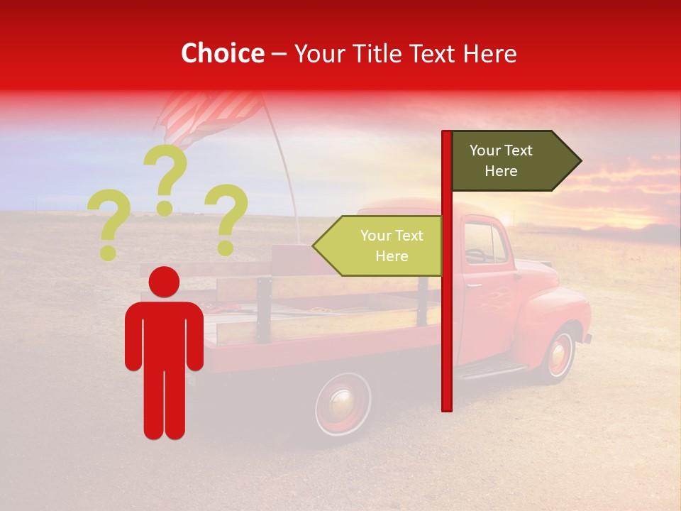 Vehicle Country Red PowerPoint Template