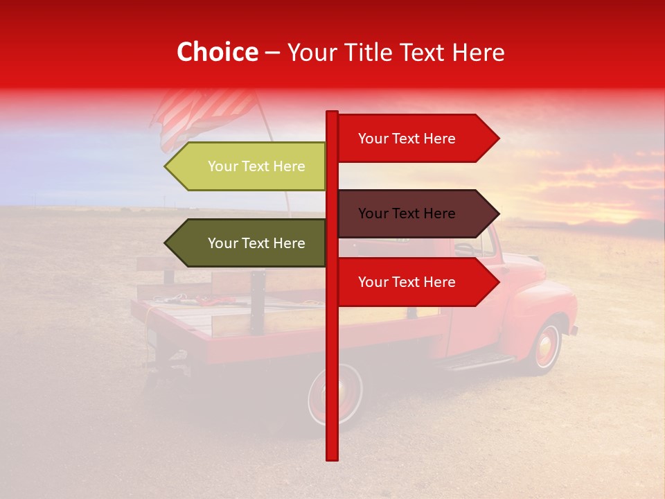 Vehicle Country Red PowerPoint Template
