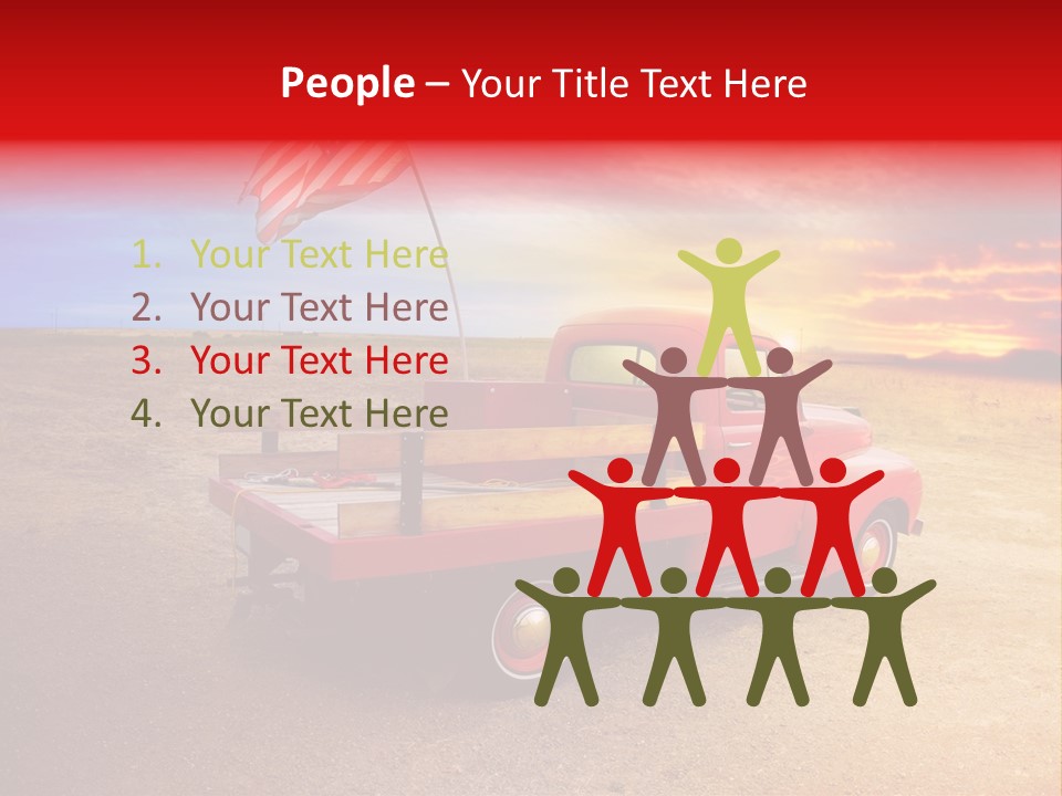 Vehicle Country Red PowerPoint Template