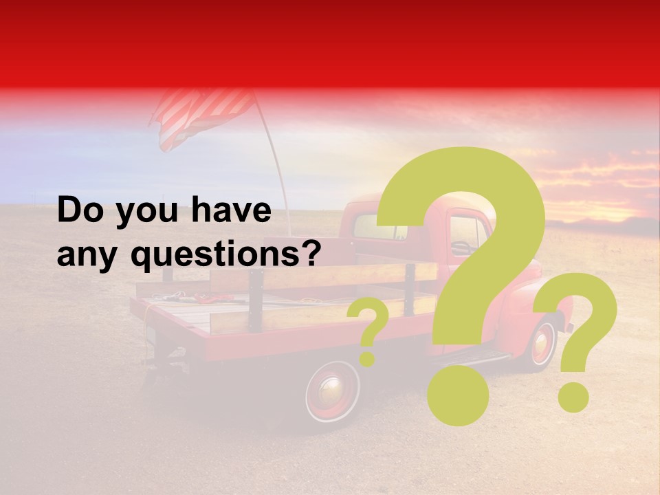 Vehicle Country Red PowerPoint Template