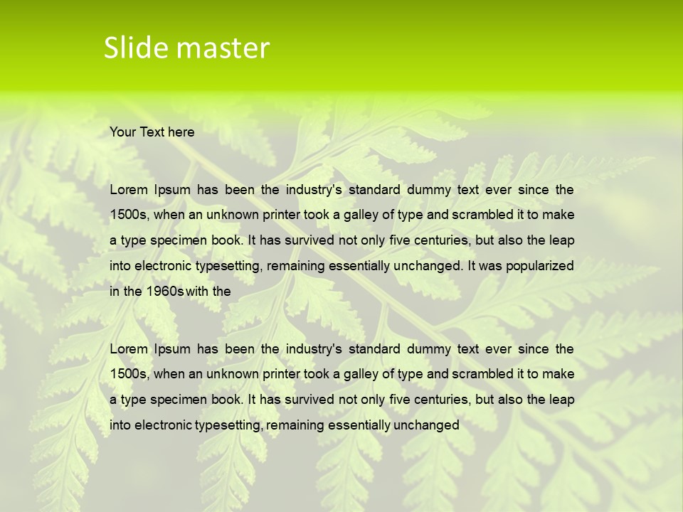 Nature Uncultivated Pattern PowerPoint Template