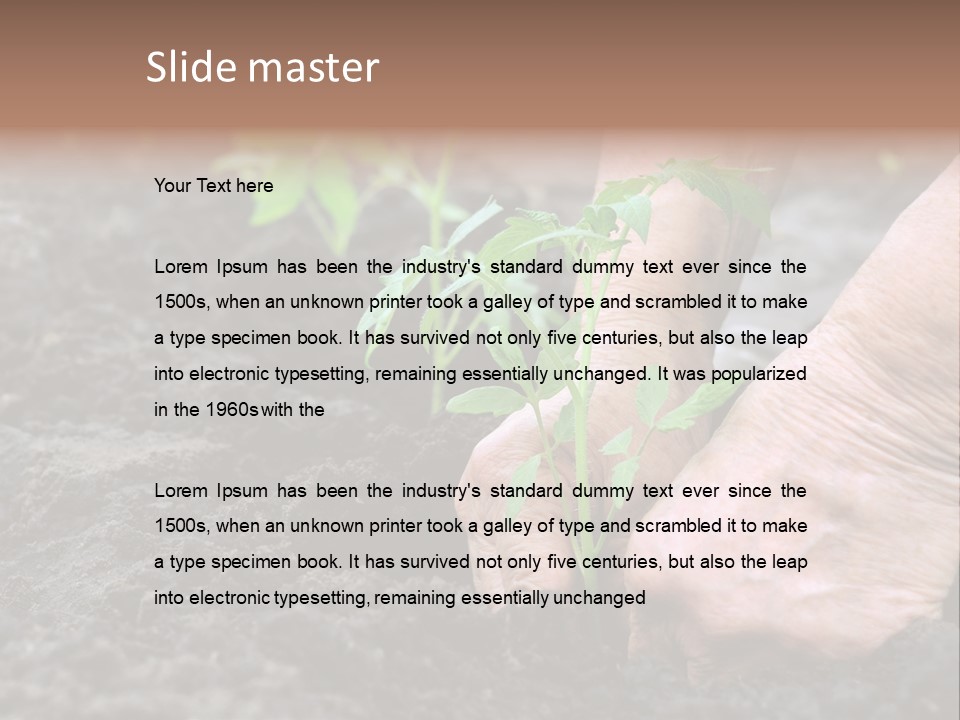 Seedling Greenhouse Sticking PowerPoint Template
