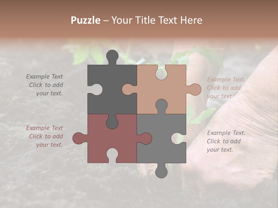 Seedling Greenhouse Sticking PowerPoint Template