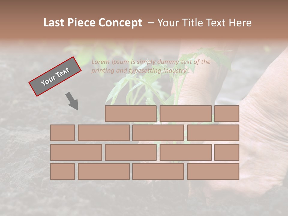 Seedling Greenhouse Sticking PowerPoint Template