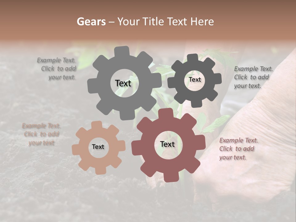 Seedling Greenhouse Sticking PowerPoint Template