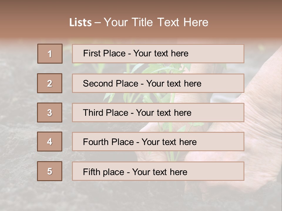 Seedling Greenhouse Sticking PowerPoint Template