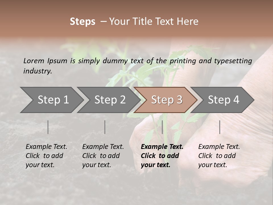 Seedling Greenhouse Sticking PowerPoint Template