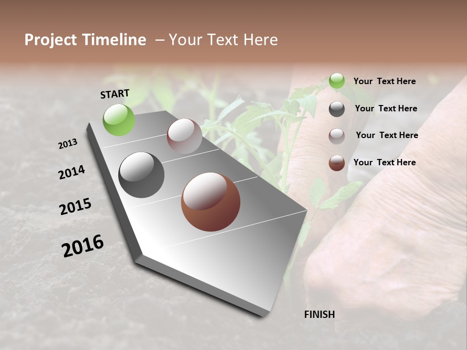 Seedling Greenhouse Sticking PowerPoint Template
