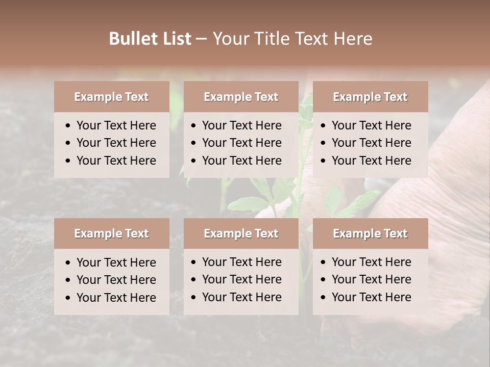 Seedling Greenhouse Sticking PowerPoint Template