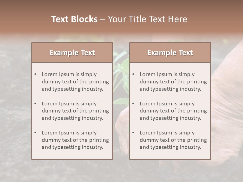 Seedling Greenhouse Sticking PowerPoint Template