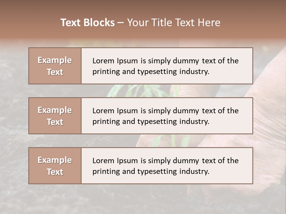Seedling Greenhouse Sticking PowerPoint Template