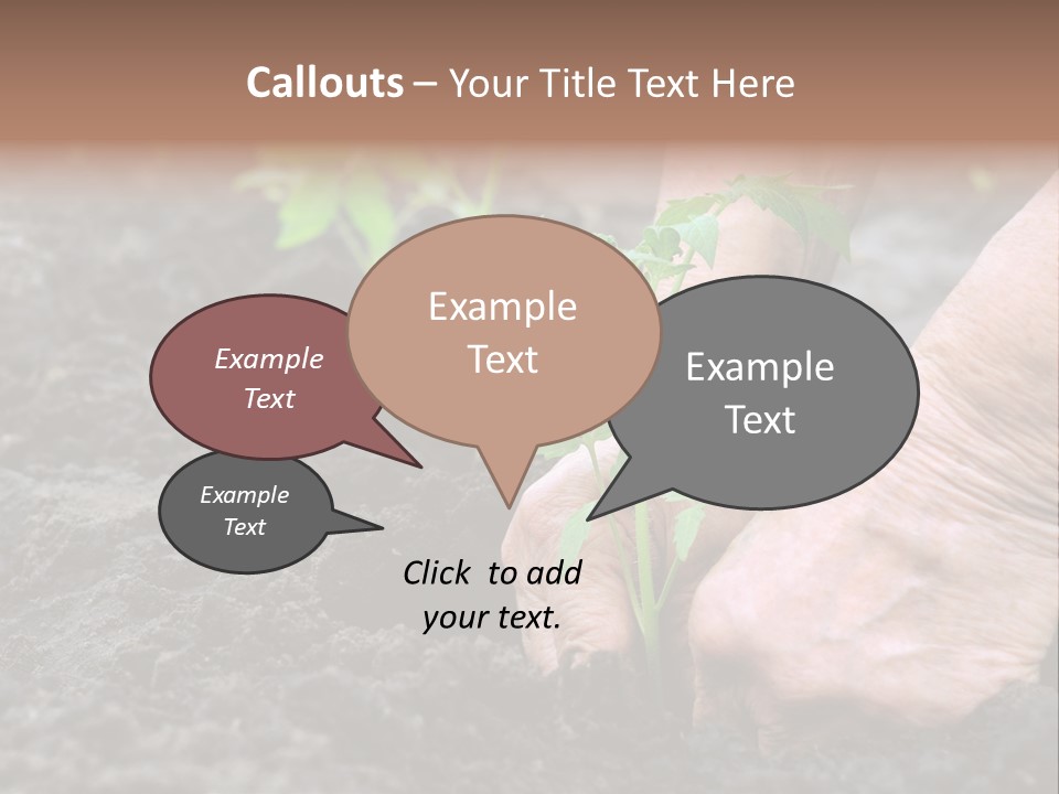 Seedling Greenhouse Sticking PowerPoint Template