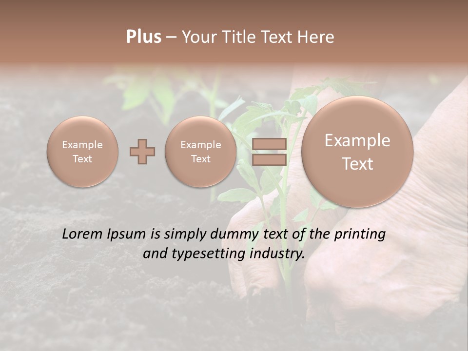 Seedling Greenhouse Sticking PowerPoint Template