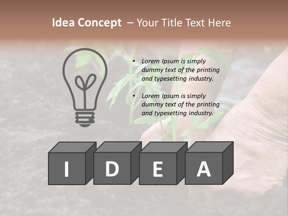 Seedling Greenhouse Sticking PowerPoint Template
