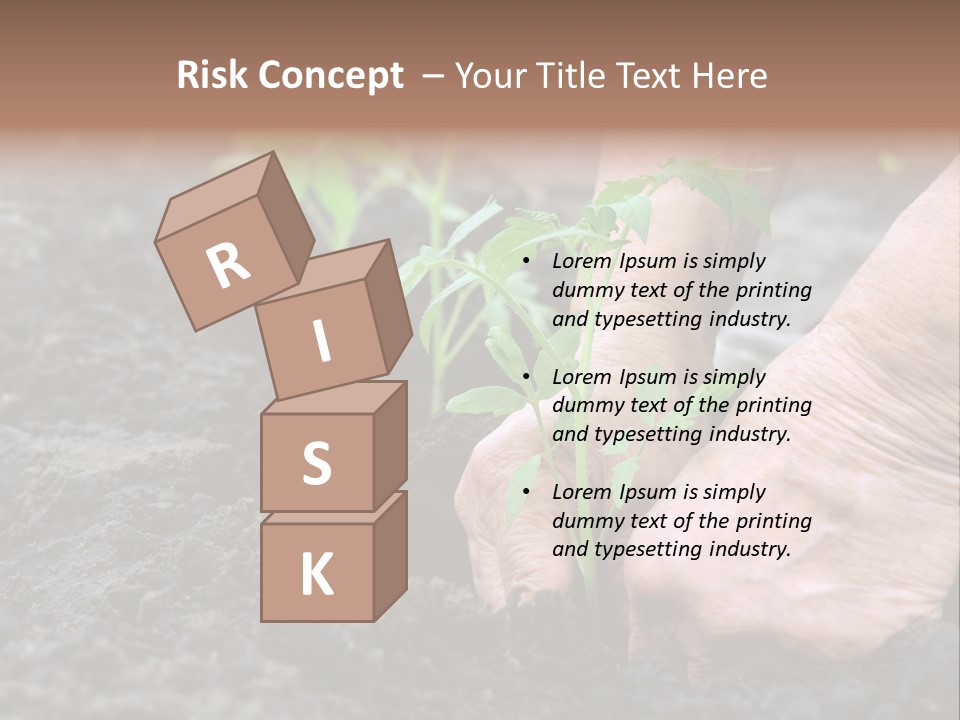 Seedling Greenhouse Sticking PowerPoint Template