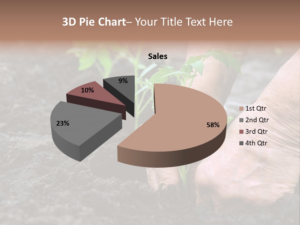 Seedling Greenhouse Sticking PowerPoint Template