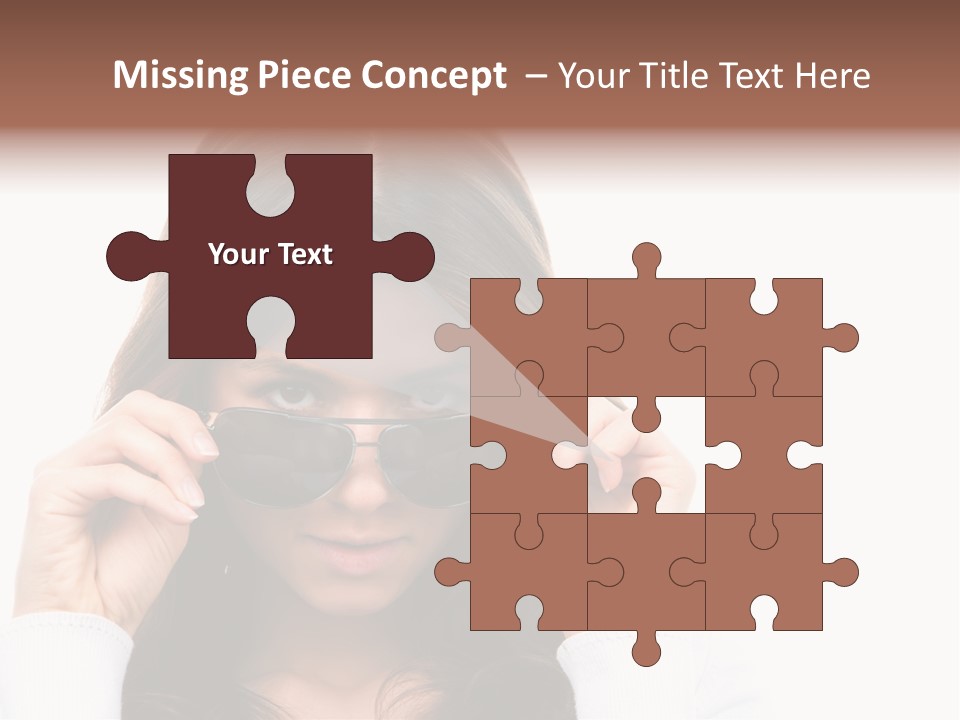 White Image Hand PowerPoint Template